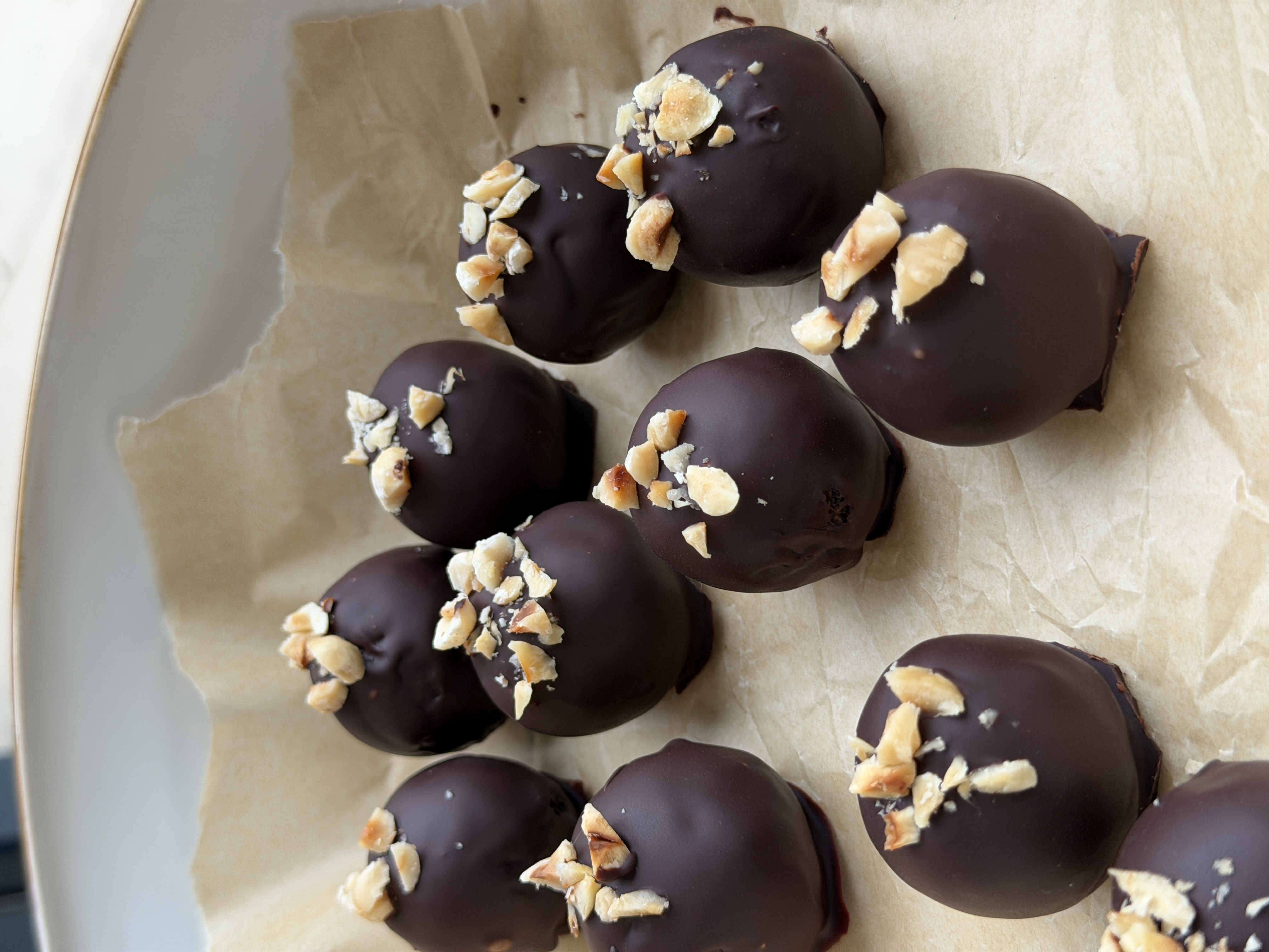 Chocolate Hazelnut Date Truffles